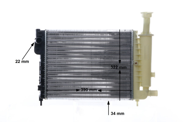 Radiator, engine cooling - CR491000S MAHLE - 1301EW, 1331.HL, 1331HL